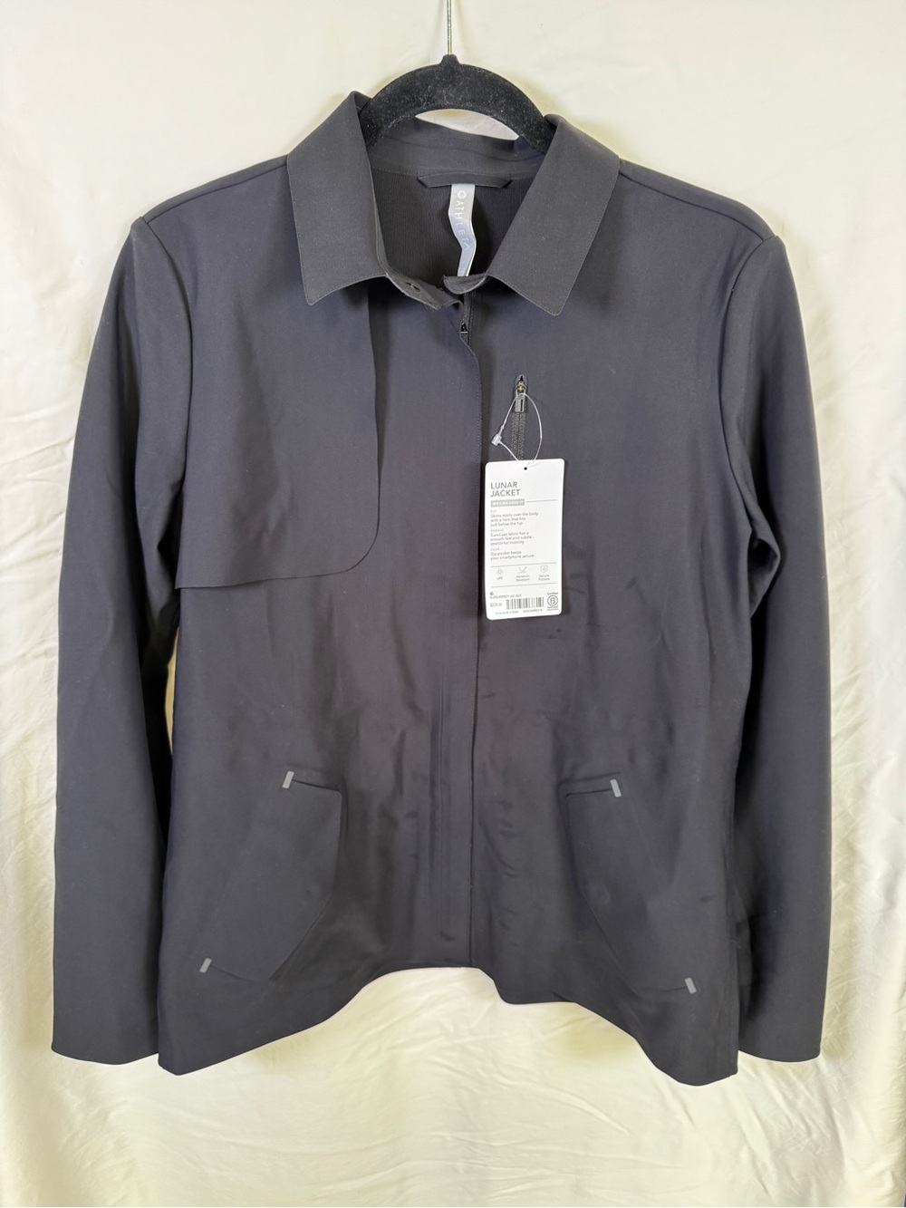Athleta Lunar Jacket NWT Black Zip Front Size 6 - Picture 12 of 13